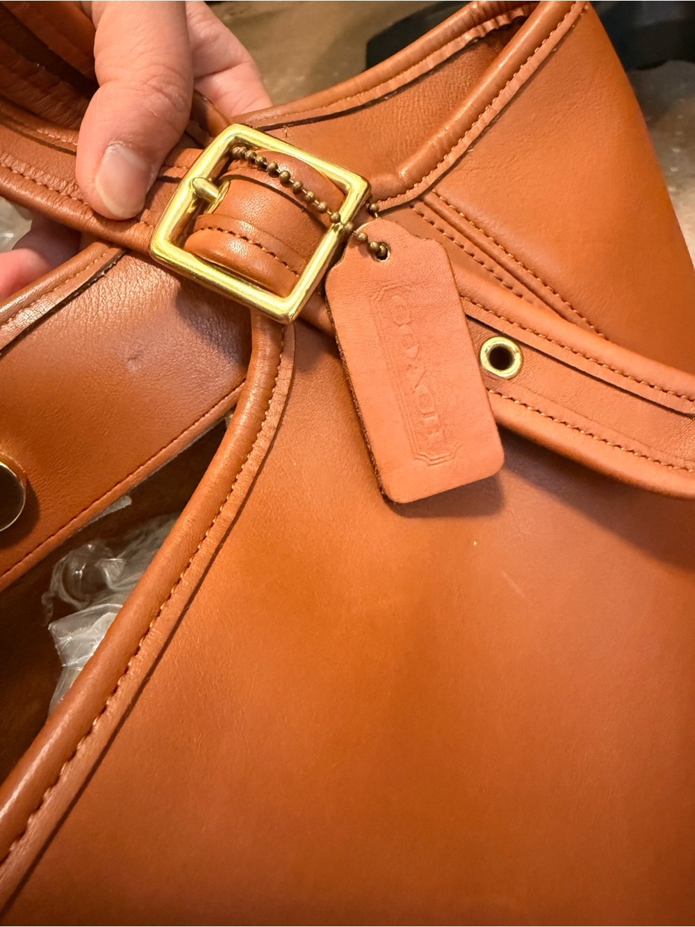 Coach Brown Leather Tote Bag - Picture 5 of 16